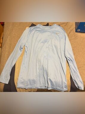 Nike Light Blue Long Sleeve Dri-FIT Shirt